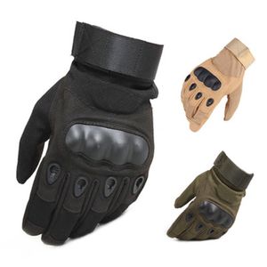 Gants tactiques hommes hiver doigt complet dur Knuckle gants Paintball Airsoft tirer Combat anti-dérapant gants de vélo
