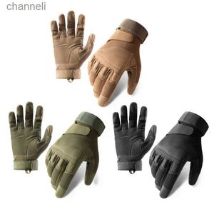 Tactische Handschoenen Outdoor Volledige Vinger Winddicht Tactiek Flexibele Harde Bescherming voor Fietsen Motor Klimmen Jachtuitrusting YQ240328