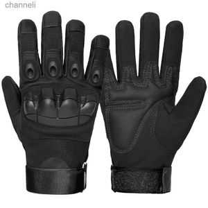 Gants tactiques Gants de sports de plein air pour hommes, fans à coque souple, entraînement, combat, cyclisme, fitness, écran tactile, tous les doigts tactiques YQ240328