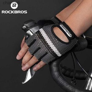 Gants tactiques ROCKBROS demi-doigt cyclisme anti-dérapant Sport exercice Gym Fitness pour femmes hommes accessoires de vélo YQ240328