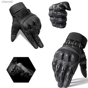 Gants tactiques en caoutchouc pour hommes, protection pour écran tactile, moto Airsoft, conception de chasse en plein air, jeu de Paintball YQ240328