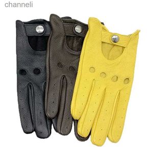 Gants tactiques en peau de mouton pour hommes, rétro Moto mince sport cyclisme équitation Moto cuir YQ240328