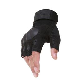 Guantes tácticos Deporte Ejército al aire libre Airsoft Tiro Bicicleta Combate Sin dedos Paintball Duro Carbono Nudillo Medio Dedo Ciclismo Drop OTPCP