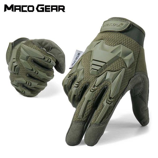 Gants tactiques Gants tactiques camouflage armée militaire gant de cyclisme Sport escalade Paintball tir chasse équitation Ski doigt complet mitaines hommes zln231111