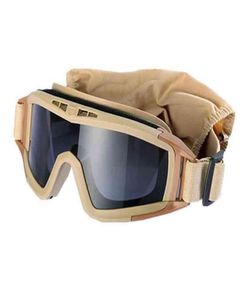 Tactische bril Militair schieten Sunglasse Motorfiets Leger Airsoft Paintball Dustgedeelte Winddicht en Impactresistant5242721