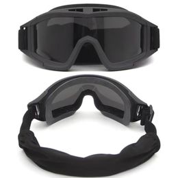 Gafas tácticas, gafas de sol para disparar, 3 lentes, accesorios tácticos, Airsoft, Paintball, motocicleta, a prueba de viento, gafas de juego de guerra 58511772537