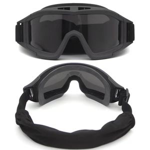 Lunettes tactiques lunettes de soleil de tir 3 lentilles accessoires tactiques Airsoft Paintball moto coupe-vent Wargame lunettes5022531270c