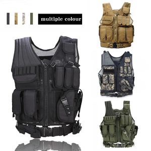 Gilet à grille tactique, protection de jeu CS sur le terrain réel, gilet en nylon 600D, gilet d'expansion extérieur PF