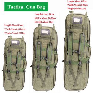 Tactical Gun Bag Militaire Apparatuur Schieten Jacht Tas 81/94/115Cm Outdoor Airsoft Rifle Case Gun Carry bescherming Rugzak Y1227