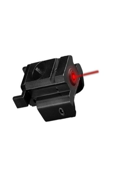 Pistola táctica láser mira óptica de caza mini visión de láser rojo pistola pistola airsoft pistola 20 mm uso de ferrocarril9744616