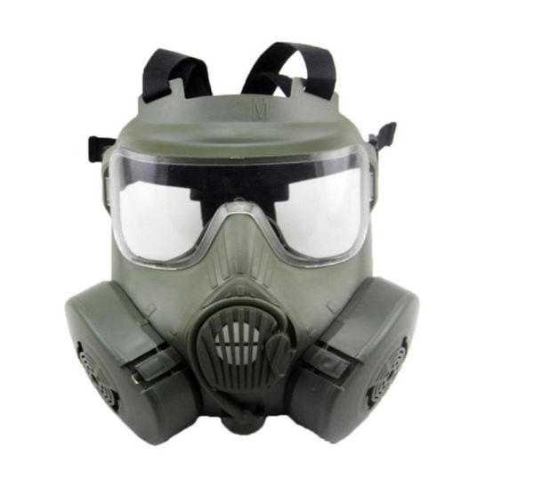 Máscaras tácticas para la cabeza, ventilador de niebla de cara completa de resina para CS Wargame, máscara de Gas simulada de Paintball con ventilador para protección de Cosplay 5689567