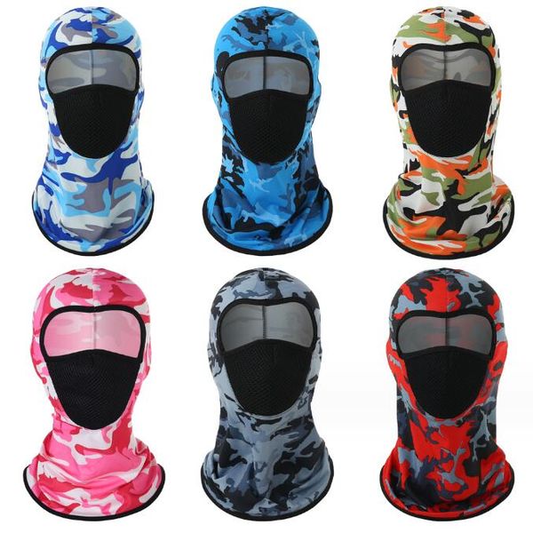 Casco táctico Polaina para el cuello Bufanda Entrenamiento Montar Camuflaje Máscara Camo Pasamontañas al aire libre Gorra Esquí de motocicleta Máscaras protectoras de cara completa