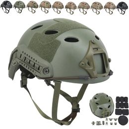 Casque tactique de type PJ rapide Airsoft Paintball Shooting Wargame Casques Military Army Combat Head Protective Gear