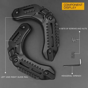 Adaptateur de montage de rail côté casque tactique haute qualité pour la chasse à la chasse militaire Airsoft Bicycle Fast Mk Cashet Accessoires