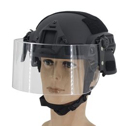 Tactische Helmen Helm Flip Bril Voorruit Lens Riot Masker Airsoft Paintball FAST MICH CS Wargame Bescherming 230726