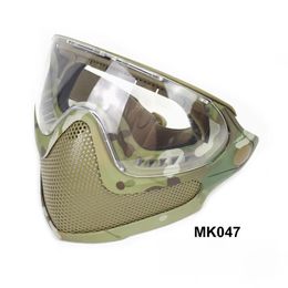 Tactische helmhelm met verbeterd stalen gaasvizier en dual-mode bescherming leidend masker voor Ultimate 231113