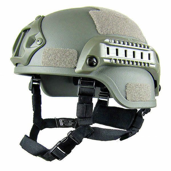 Cascos tácticos Caza Tiro Deportes al aire libre Casco rápido táctico ligero Casco ABS ajustable con rieles laterales Montaje NVG para PaintballHKD230628