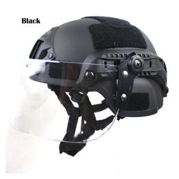 Tactische Helmen MICH2000 Actieversie Patrouillehelm Transparant AntiRiot Beschermend Masker CS Antiface Safe 231117