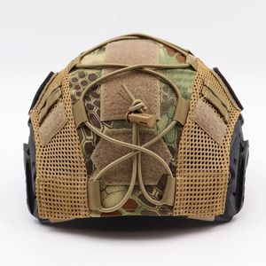 Casques tactiques Casque militaire rapide couvre tissu de couverture de camouflage Airsoft CS équipement de tir de paintball pour équipement rapide 231113