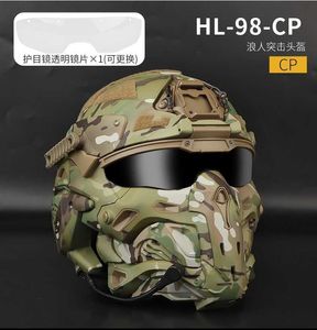 Casques Tactiques Tactiques Réalistes Masque Intégral Casque Équipement de Protection Intégré Vélo Personnalisé Habillage Vidéo Écouteurs IntégrésHKD230628