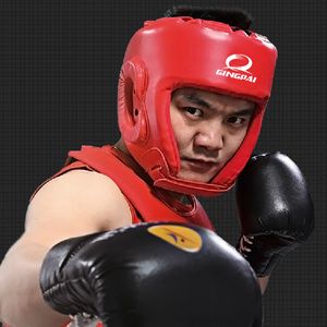 Casques tactiques Rouge Noir Bleu MMA Casque Adulte Homme Femme Combat Muay Thai Kick Boxing Formation Sécurité Couvre-chef Sanda Head Gear Protector 230726