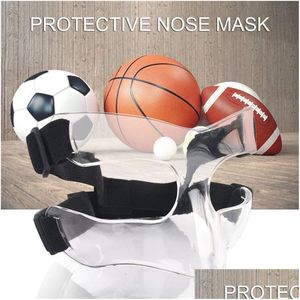 Tactische helmen sport neushelm transparant basketbal masker gezicht schild beschermend verstelbare elastische riem anti botsing uitrusting dhcqp