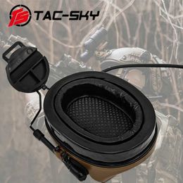 Casques tactiques TAC-SKY C2 Casque Tactique Airsoft Réduction du Bruit Pick-up Talkie-Walkie Comtac Casque Tactique Casque ARC Rail Mount VersionHKD230628