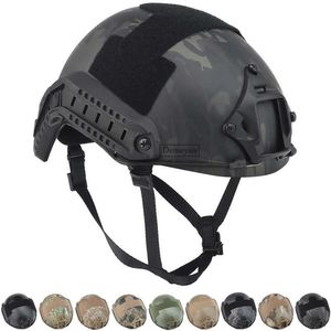 Casques tactiques Casque rapide tactique Type MH Casques de protection de l'armée avec support NVG pour les sports militaires Chasse TirHKD230628