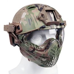 Cascos tácticos WST Navigator casco protector de camuflaje Protector de cabeza de caza duradero para equipo de juego de guerra Airsoft 231113