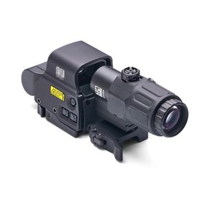 Alcance de punto rojo holográfico HHS 558 táctico con lente de revestimiento rojo y lupa G33 Rifle de caza Óptica de aumento 3X Cambiar a lado STS Montaje QD desmontable rápido