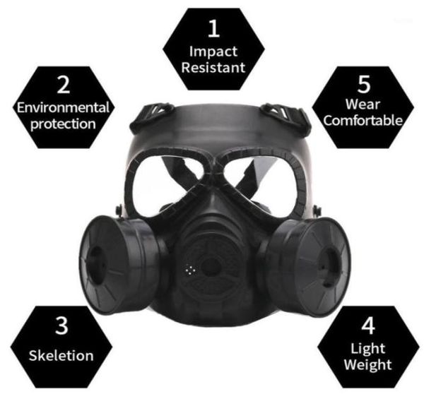 Capot tactique 2021 Style Masque à gaz Respiration Creative Stage Performance Prop pour CS Field Equipment Cosplay Protection Halloween Ev4810197