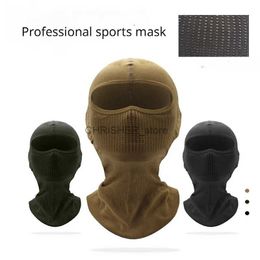 Capucha táctica Nueva bufanda de cara completa Esquí Ciclismo Cubierta de cara completa Camuflaje Pasamontañas Cuello de invierno Calentador de cabeza Táctico Airsoft Cap Casco LinerL2403