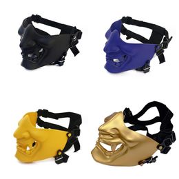 Tactische Kap Eng Lachend Spook Half Gezichtsmasker Vorm Verstelbare Hoofddeksels Bescherming Halloween Kostuums Accessoires187U Drop Delive Dhxf4