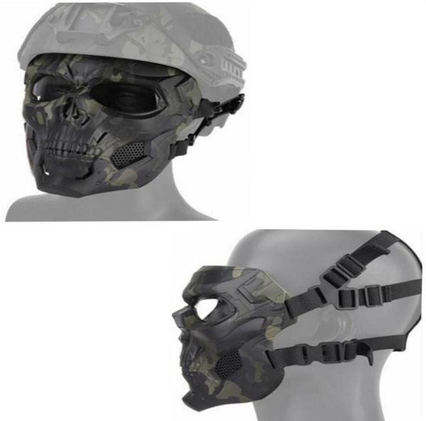 Masques de crâne à capuche tactique pour hommes, tir, chasse, Paintball, moto, visage complet, Airsoft, cyclisme, randonnée248s8336134