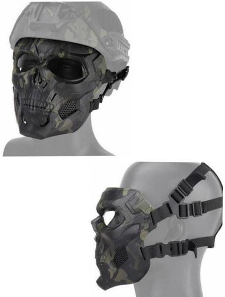 Masques de crâne à capuche tactique pour hommes, tir, chasse, Paintball, moto, visage complet, Airsoft, cyclisme, randonnée248s9377319