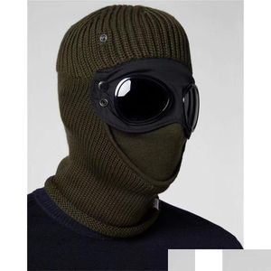 Tactische Kap Tactische Kap Twee Lens Windscherm Mutsen Outdoor Katoen Gebreid Heren Masker Casual Mannelijke Skl Caps Hoeden Zwart Grijs Drop Deliv Dhydm