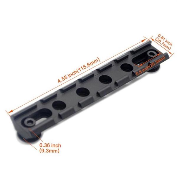 Caza táctica 115mm montaje de alcance Picatinny Weaver RIS 20mm adaptador estándar DIY Base de montaje en riel 9919694265z