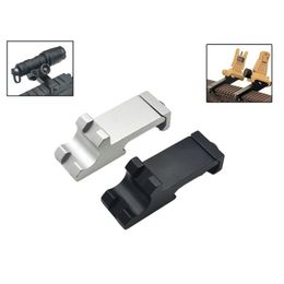 Tactische jacht Mini-zaklampadapter Iron Sights Mount voor DD P R O KAC Picatinny Weaver Rails