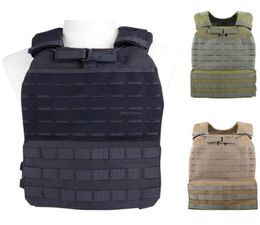 Tactical Hunting Vest War Game Training Body Armor Paintball MOLLE Plaque de tir Plateau VIESTS14866037