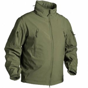 Veste tactique hommes hiver peau de requin vestes à coque souple en plein air polaire moto multi-poches imperméables camouflage manteaux a9ki #