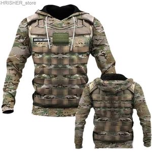 Tactische jassen 3D-geprint heren camouflage hoodie cosplay veld tactisch team camouflage sweatshirt veld camouflage gevechtshoodie.L231218