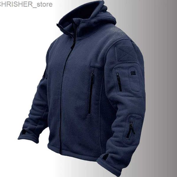 Chaquetas tácticas Venta caliente hombres SWAT táctico Polar chaqueta de lana al aire libre EE. UU. Softshell multibolsillo con capucha espesar cálido caza senderismo chaquetas CoatL231218