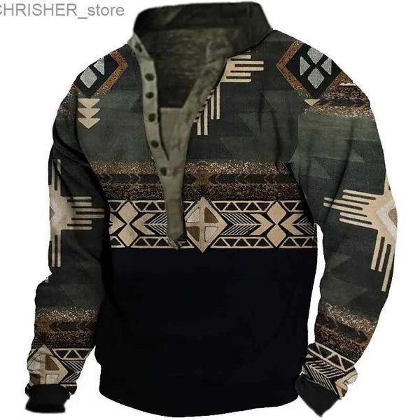 Tactical Jackets Men Sweat-shirt ample pour hommes, veste tactique d'extérieur, vêtements de chasse, patchwork, pull à col en V, hauts printemps automne, mode NewL231218