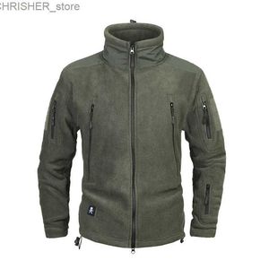 Vestes tactiques Hommes vêtements d'hiver épaissir chaud militaire armée polaire veste Patchwork multi poches Polartec hommes veste et manteaux tactiquesL231218