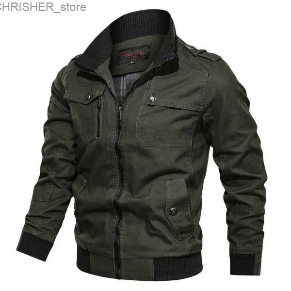 Chaquetas tácticas chaqueta de otoño primavera para hombre, cortavientos de algodón, abrigo tipo aviador, chaquetas tácticas militares para hombre, chaqueta informal de carga para hombre, ropa para hombre 2022L231218