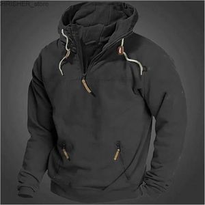 Tactische Jassen Lente Herfst Nieuwe Heren Capuchon Effen Vintage Sweatshirt Ademend Losse Hoodie Trainingspak Casual Sportkleding Mode Mannelijke JasL231218