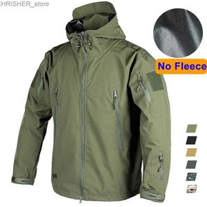 Veste tactique Veste tactique hommes militaire mince imperméable coupe-vent armée camouflage à capuche veste extérieure peau de requin pêche Bomber manteaux SpringL231218