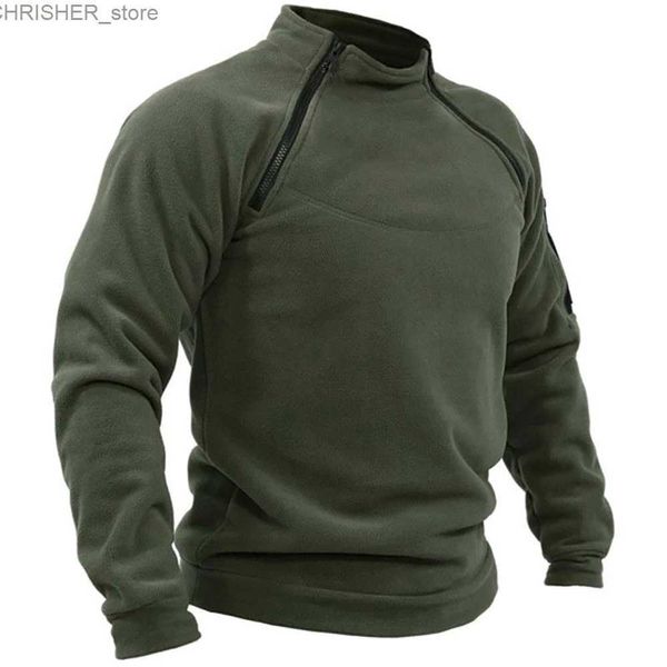 Vestes tactiques Veste d'extérieur tactique américaine pour hommes, vêtements de chasse, fermetures éclair chaudes, pull polaire coupe-vent, manteau de printemps et d'hiver, sweat à capuche thermique L231218