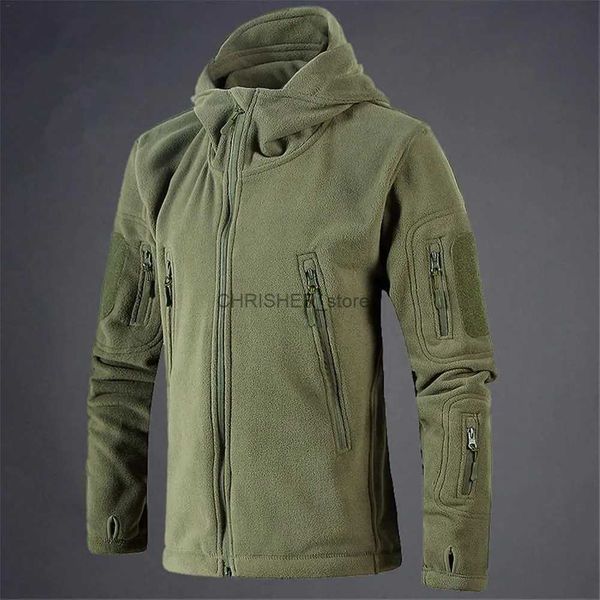 Chaquetas tácticas Chaqueta táctica cálida de lana militar de invierno para hombre chaqueta térmica transpirable con capucha para hombre abrigo prendas de vestir exteriores chaquetas de senderismo del ejército L23118