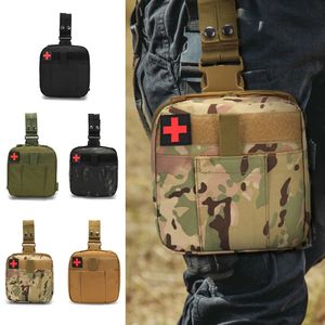 Kit tactique, sac de premiers secours, pochette à jambe tombante, sac de cuisse militaire Molle pour lieu de travail en plein air Camping randonnée EDC 240111